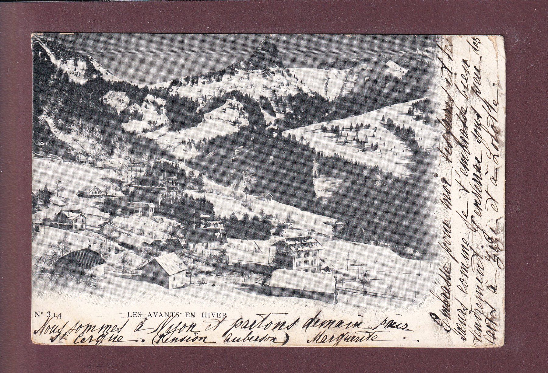 Cartoline postali: LES AVANTS en hiver - 1904 – Usato da Pully venduto da nicecards