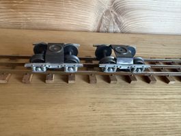 2 BUCO Drehgestelle für Spur 0 Güterwagen 