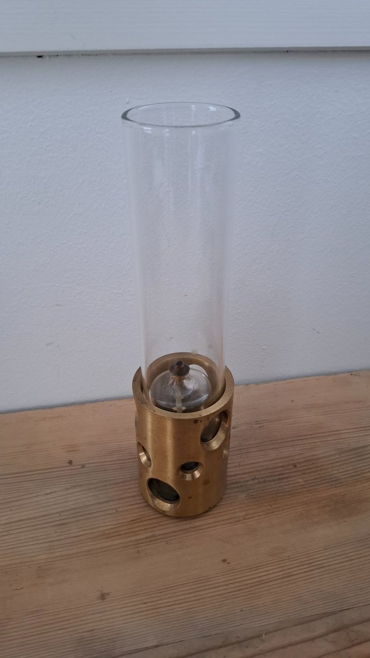Lampade: Petrollicht Glas und Messing – Usato da Buochs venduto da regenbogen7365