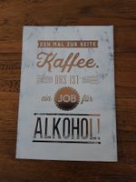 Postkarte Karte Metalic Kaffee Alkohol Witz Sarkasmus