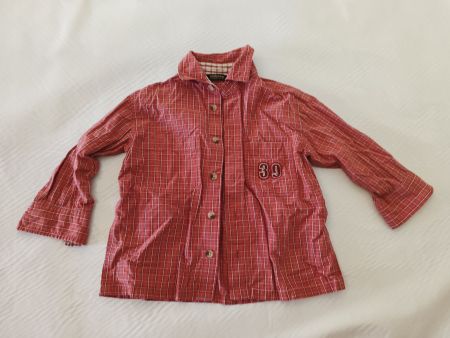 H&M Chiboogi Hemd langarm Gr 92 Junge kariert rot/weiss