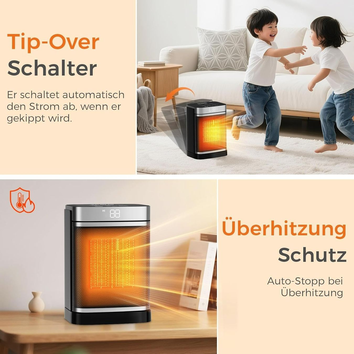 Heizgeräte: Heizlüfter 1500W Keramik Timer Fernbedienung – Neu und originalverpackt aus Suhr von SchnapperCH 4