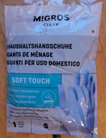 1 P. Haushalthandschuhe soft touch Grösse S