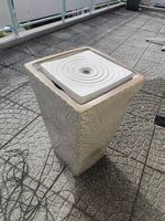 Keramik-Brunnen für Aussenbereich beige Home and More