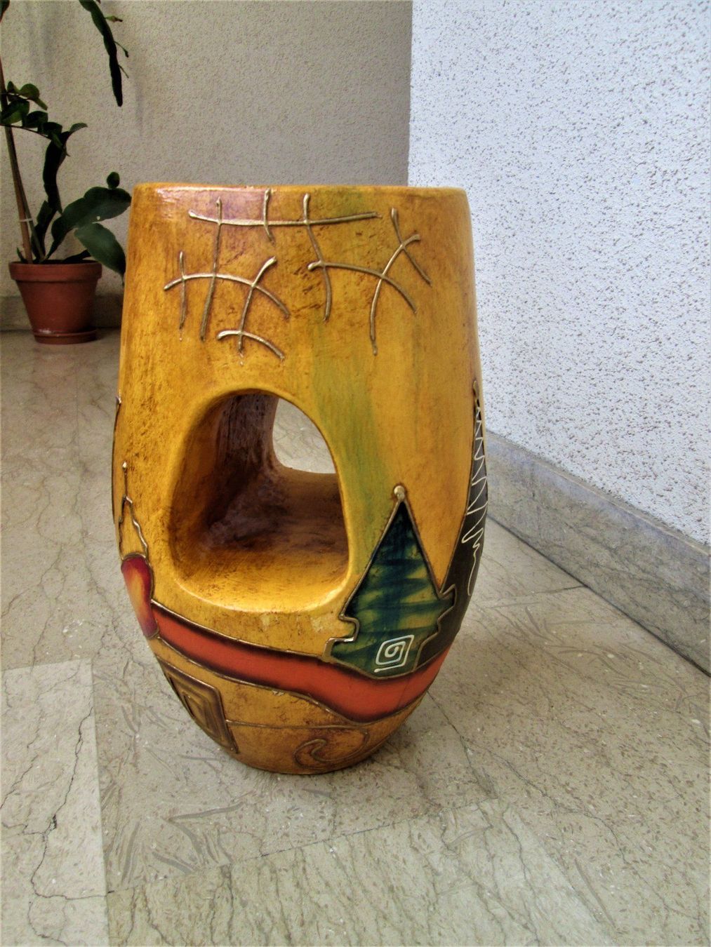 Vasen & Gefässe: Ethnische Vase aus Terrakotta – Gebraucht aus Sementina von babucia 1