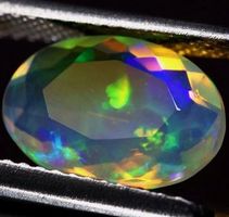 Oval Faceted Ethiopian Welo Opal 1.40 Cts #A8