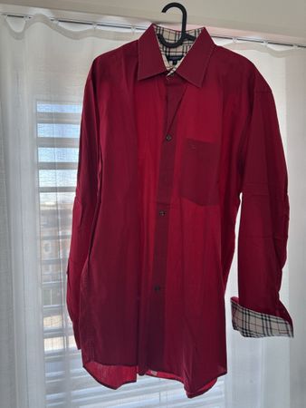 Burberry London Red Shirt, Size 41, Autumn Season Style