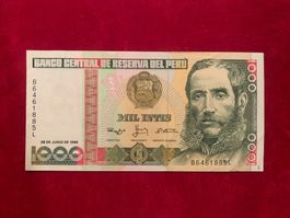 PERU - 1000 Intis 28 Junio 1988 - Unzirkuliert / FDC
