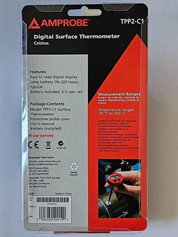Altro per la casa: AMPROBE Digital Surface Thermometer TPP2-C1 – Nuovo e nell'imballaggio originale da Lausanne venduto da ale_6c5g 1