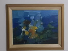 Oel Gemälde Bild SpachtelTechnik Moderne Kunst 75x61cmBensan
