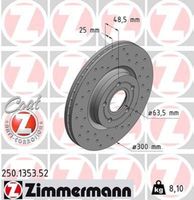 2 Bremsscheiben vorne ZIMMERMANN SPORT COAT Z, 30mm, gel.
