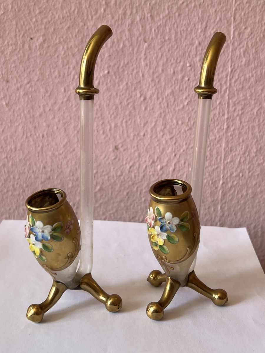 Bicchieri: Böhmische Weingläser, handbemalt, 2 Stk. – Usato da Zürich venduto da juergarno