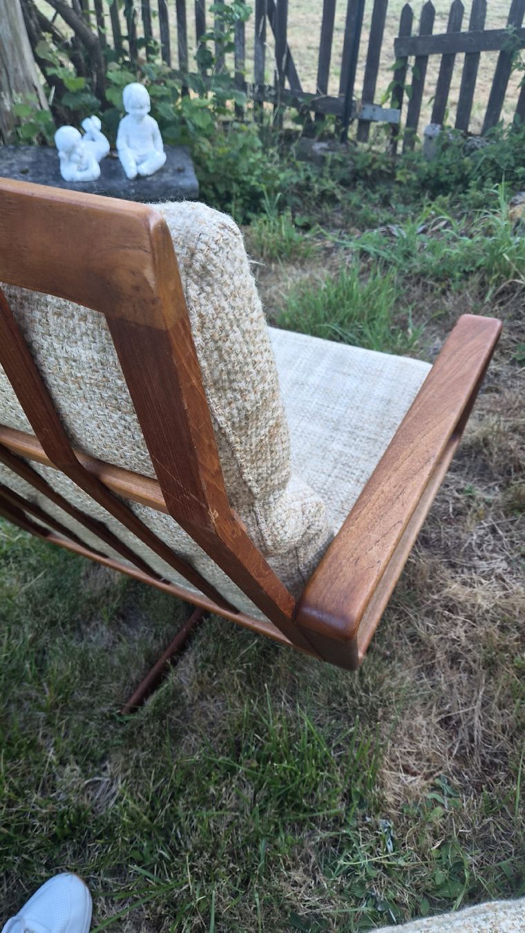 Fauteuils: Teak  Drehsessel Stuhl BeinAblage – D'occasion à Kölliken par Upcycling-by-Mc-TAM 3