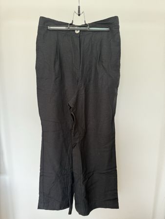 Schwarze Leinenhose, Gr. S, Sommerhose