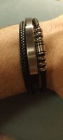 Lederarmband mit Edelstahlverschluss