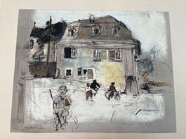 HANS FALK LITHOGRAPHIE SIGNIERT NUMMERIERT
