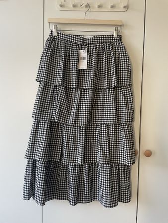 MANGO Vichy-Karo Stufenrock Gr. S – Neu mit Etikett