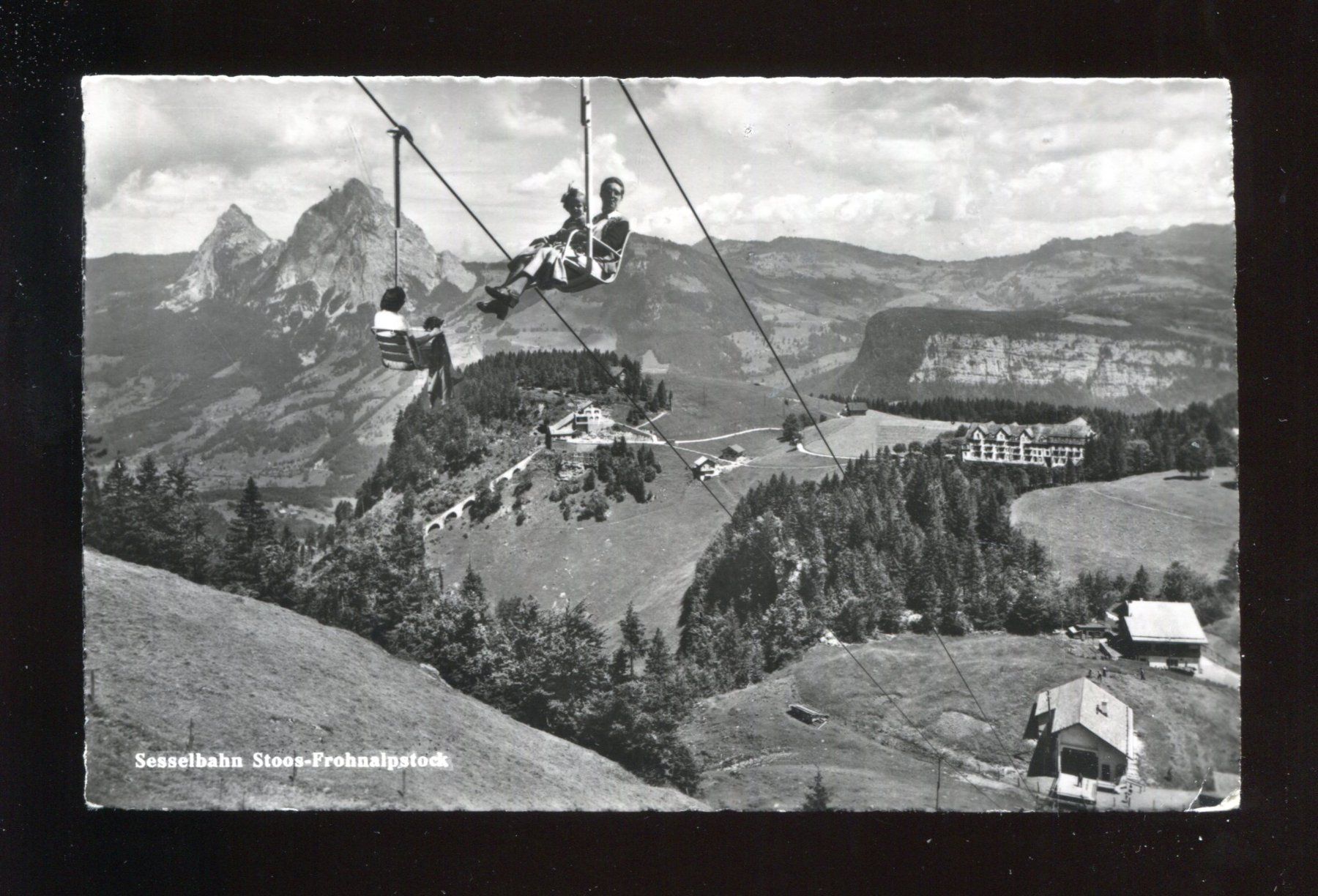 Cartoline postali: Stoss, Frohnalpstock, Sesselbahn – Usato da Aarau venduto da Elmaar41