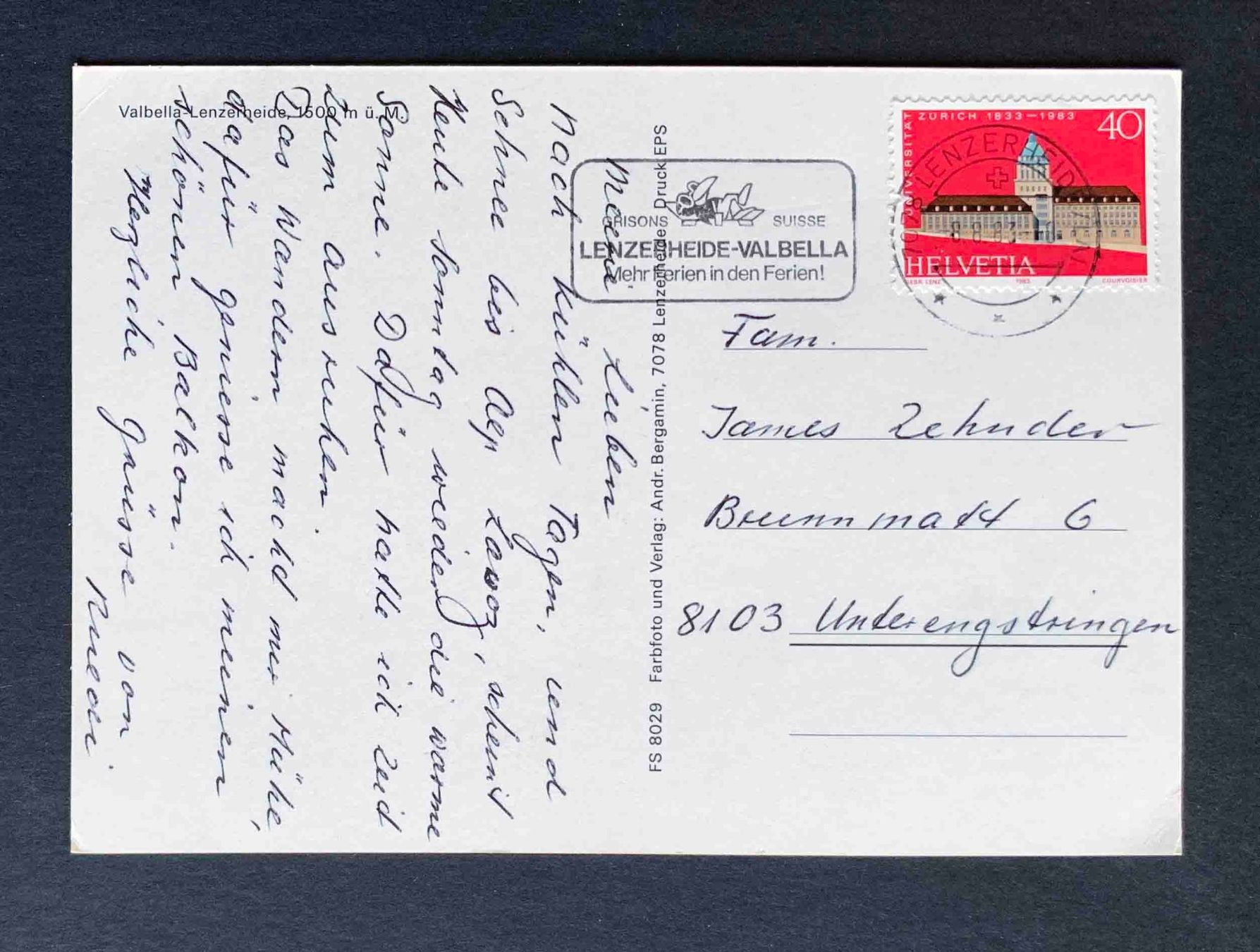 Cartoline postali: AK Valbella Lenzerheide – Usato da Goldau venduto da artelier1 1