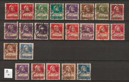 1914-33 : alle Ausgaben "Tellbrustbild " KP 377.--