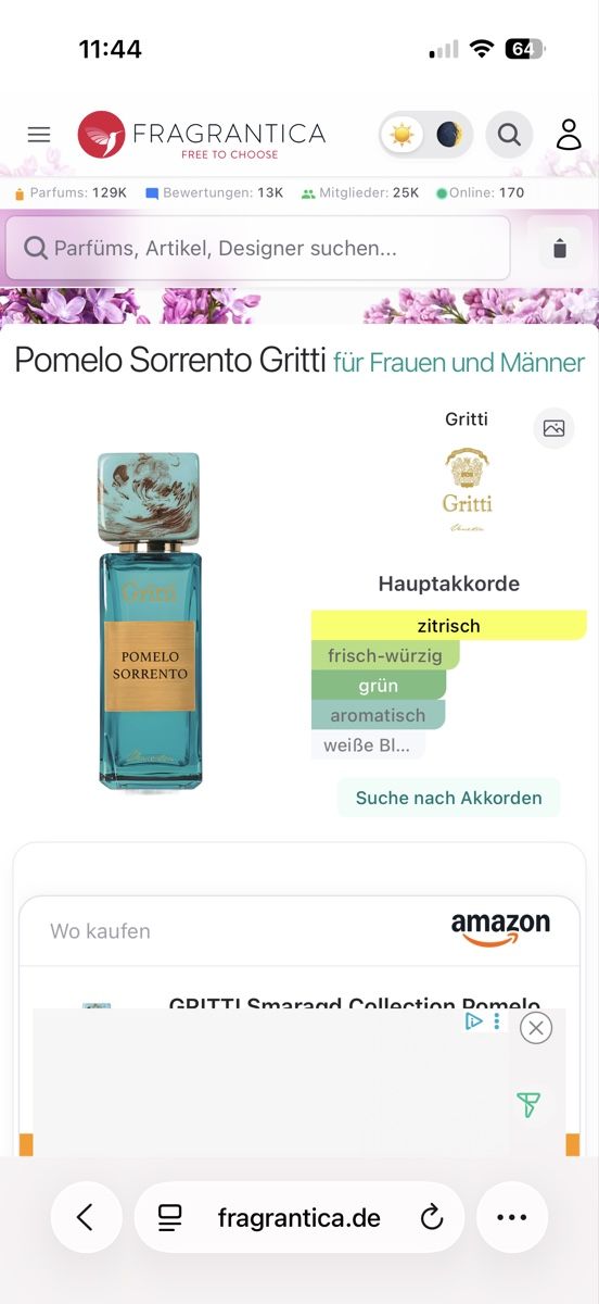 Profumi & Eau de Toilette: Gritti Pomelo Sorrento, 2 ml – Usato da Sursee venduto da nri_g5z8 1