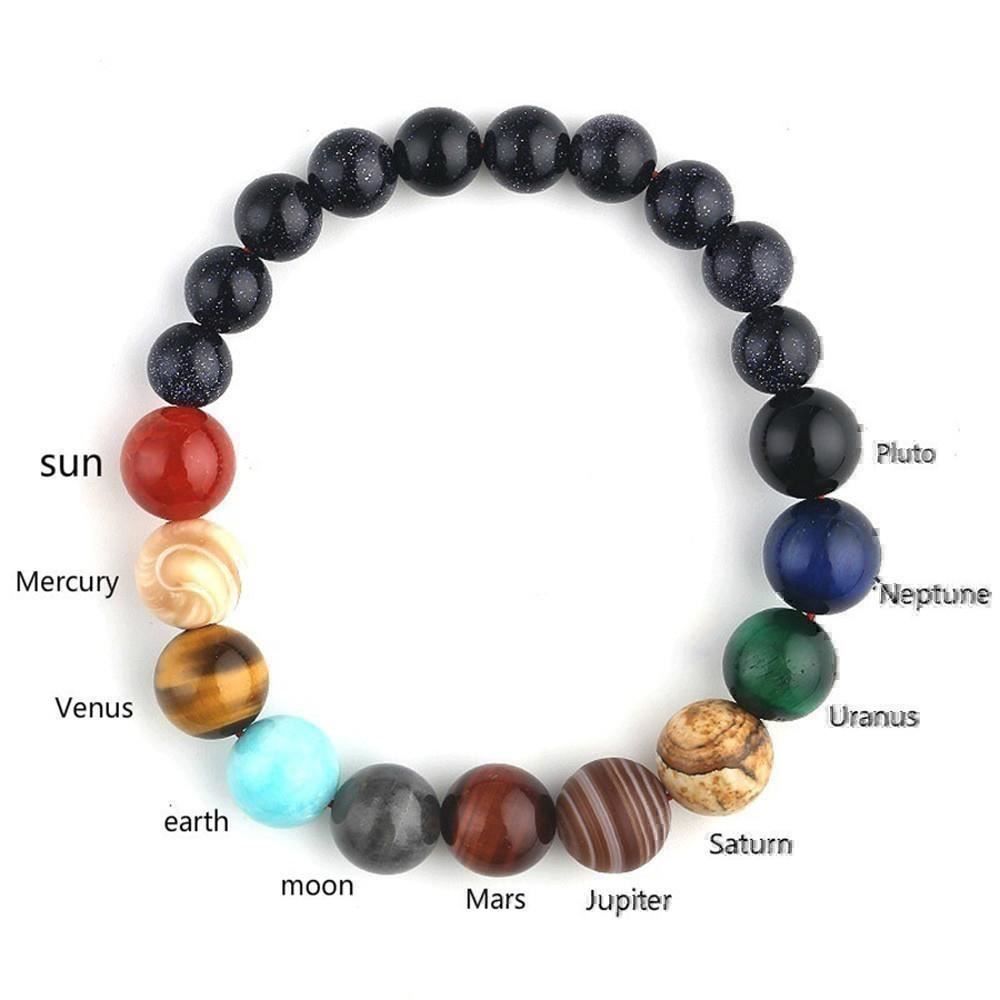 Armbänder & -reifen: Naturstein Armband 8 Planeten – Neu und originalverpackt aus Gurmels von Swisspod 1