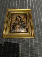 Ikone Maria Kind gerahmt 10x15 cm guter Zustand