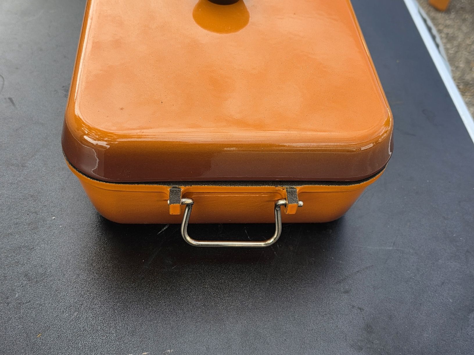 Emalco Pentole: Emaille Bräter orange emailliert mit Deckel – Usato da Mettlen venduto da elios0888 5