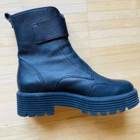 Damenstiefel schwarzes Leder mit Reissverschluss Paul Green
