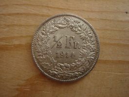(S1)      1/2 Franken 1914 VZ-UNZ