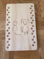 Brettchen  "Hund & Katze"