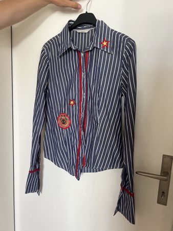 Bluse gestreift mit Applikationen Grösse S guter Zustand