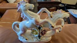 Capodimonte Figur mit zwei Pferden