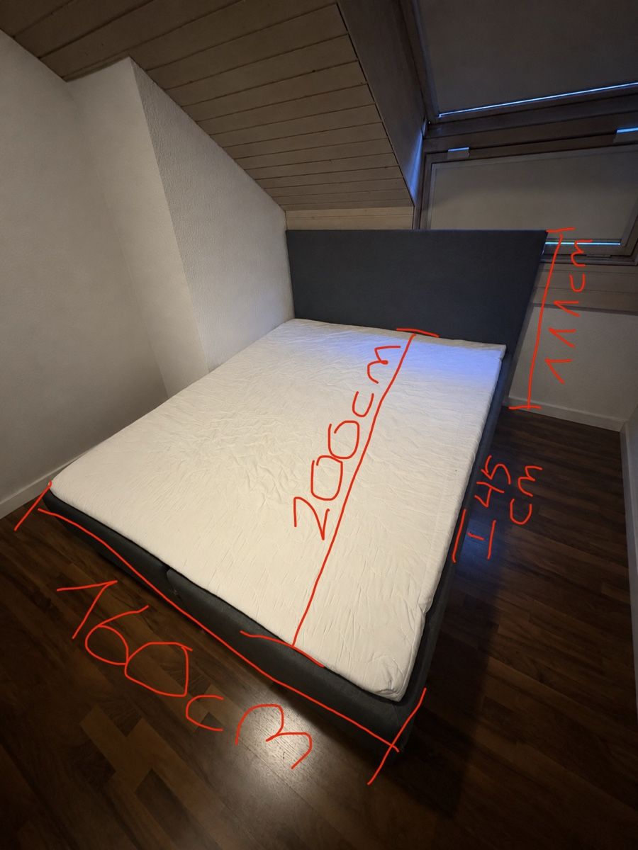 Conforama Letti: Boxspringbett aus Stoff grau 160x200cm – Usato da Kappel SO venduto da Kimi049 1