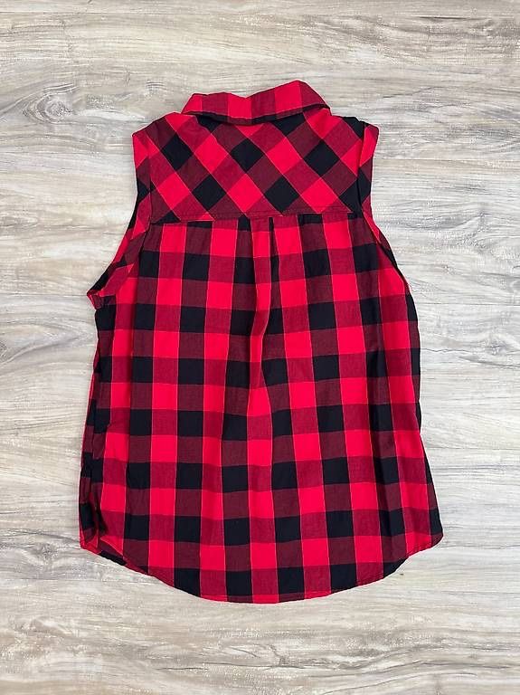 Camicette: Camicia smanicata rossa a quadretti – Usato da Caslano venduto da Dr.Bread 1