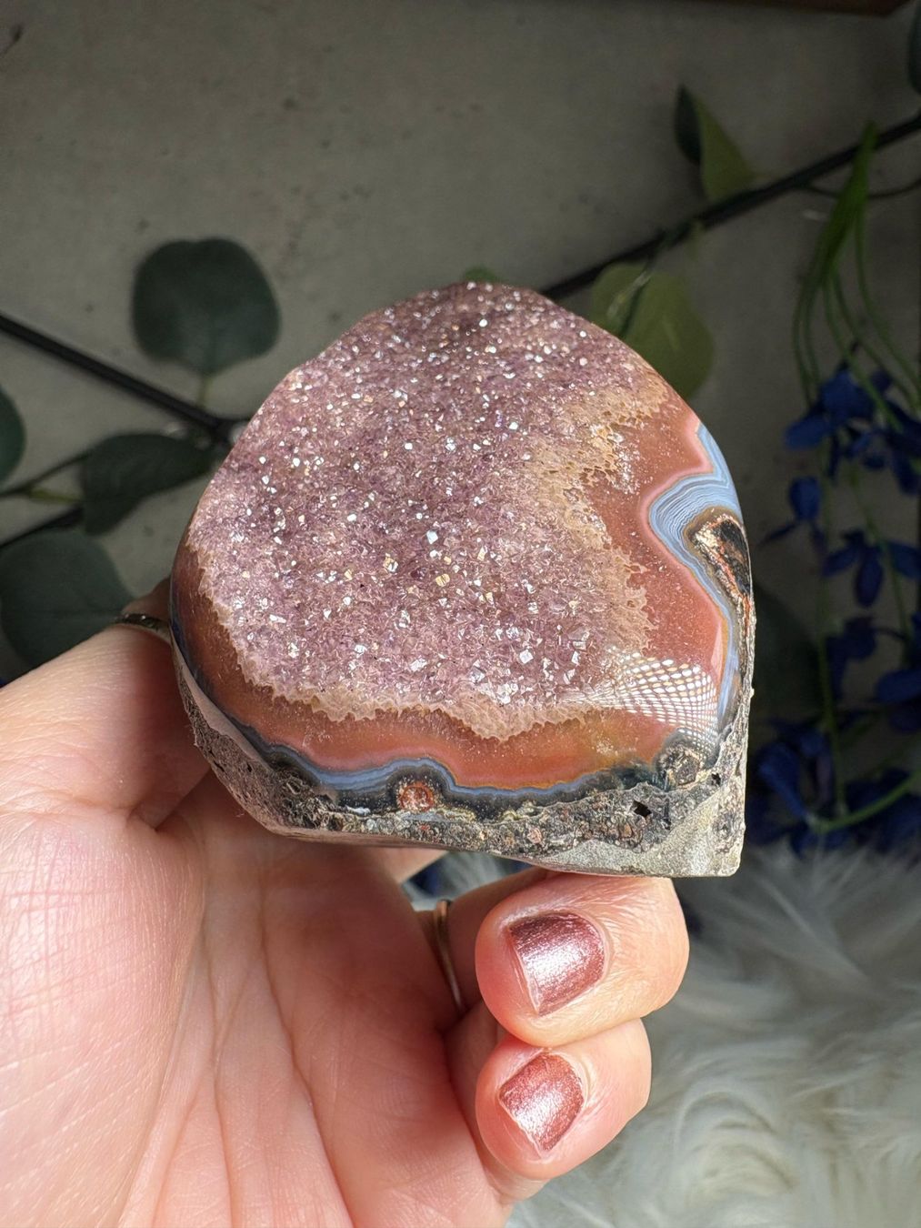 Pietre preziose: Uruguay Rainbow Amethyst Geode – Nuovo (secondo la descrizione) da Neuheim venduto da m.hald 5