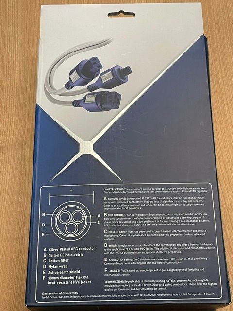 Isotek Cavi: HIGH-END ISOTEK EVO3 SEQUEL - NETZKABEL - 200 CM – Nuovo e nell'imballaggio originale da Fahrwangen venduto da Swirl2 3