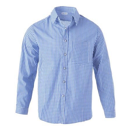 neues Oktoberfest Hemd hellblau/ karo Gr. L