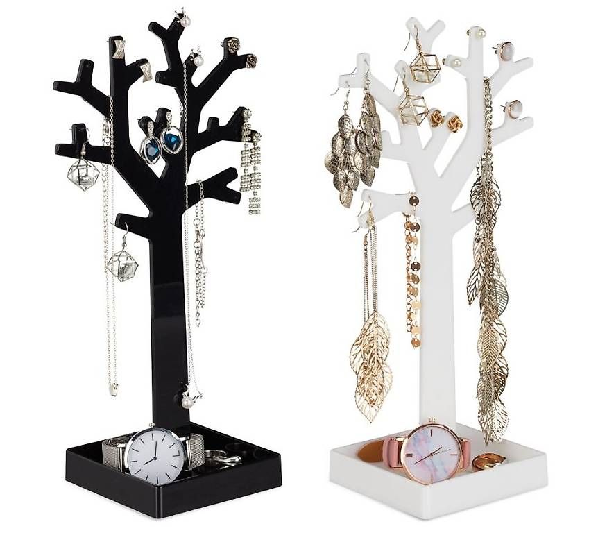 Portagioie: Schmuckständer Baum 2er-Set schwarz und weiss – Nuovo e nell'imballaggio originale da Gerlafingen venduto da Tsuru