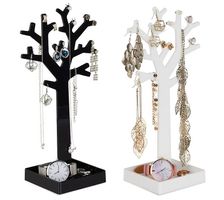 Schmuckständer Baum 2er-Set schwarz und weiss