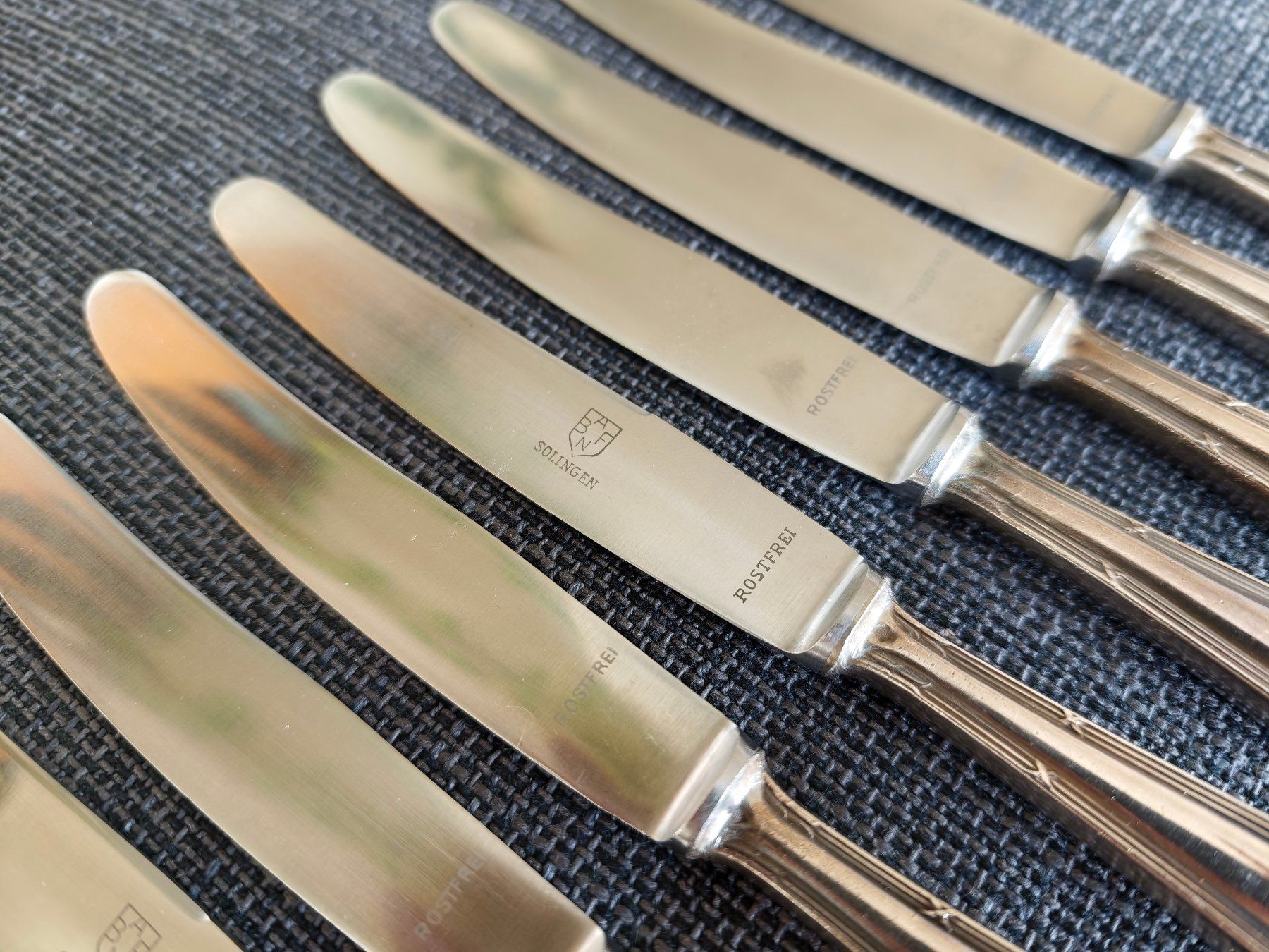 Solingen Posate: Messer versilbert mit Solingen Klinge (8 Stück) – Usato da Winterthur venduto da Jeremiasschawalder 1