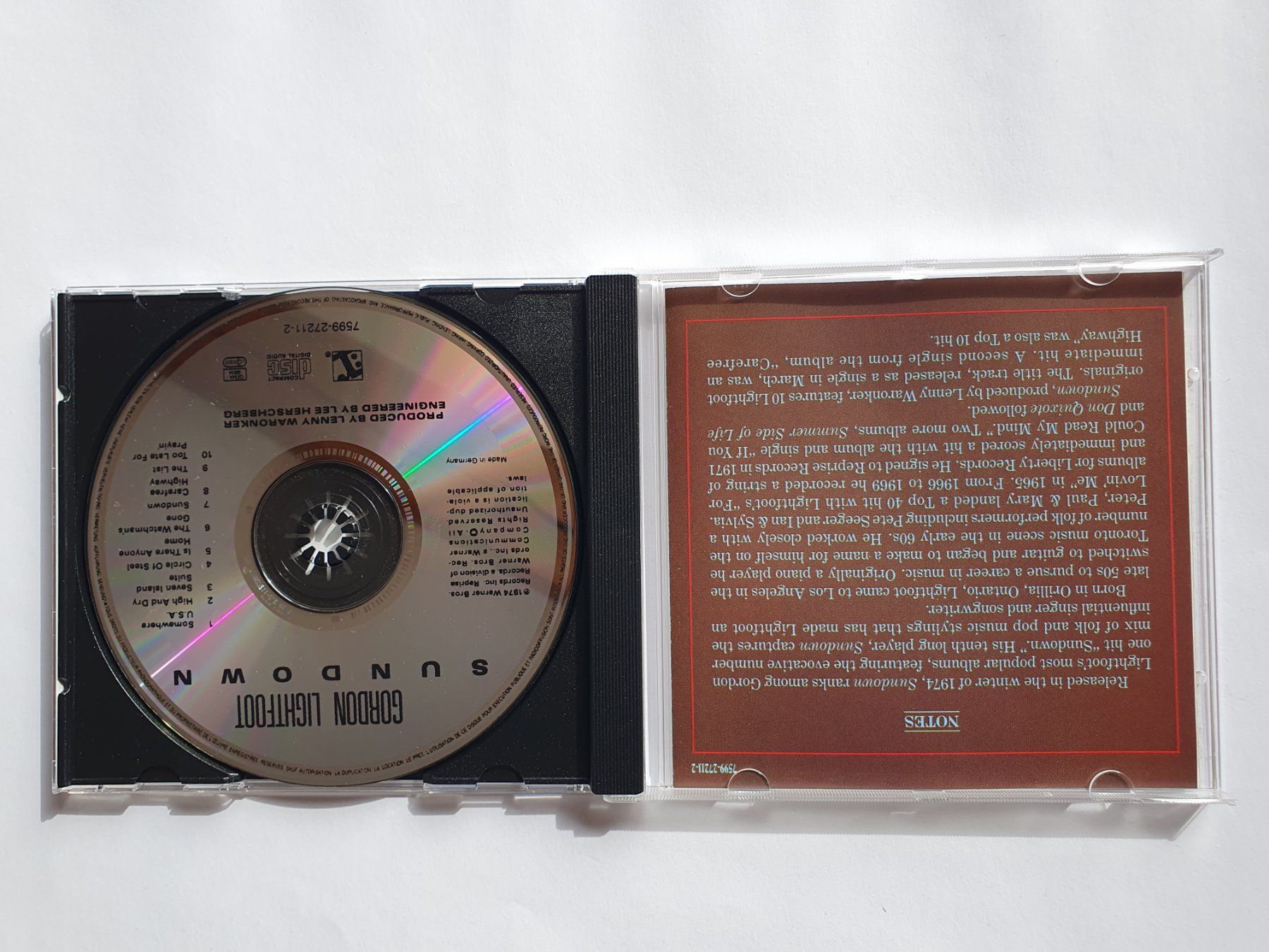 CD: CD Gordon Lightfoot - Sundown – Usato da St. Margarethen TG venduto da Schachmatt 2