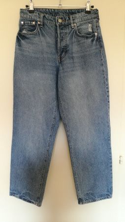 Jeans Staright High Waste Ankle length