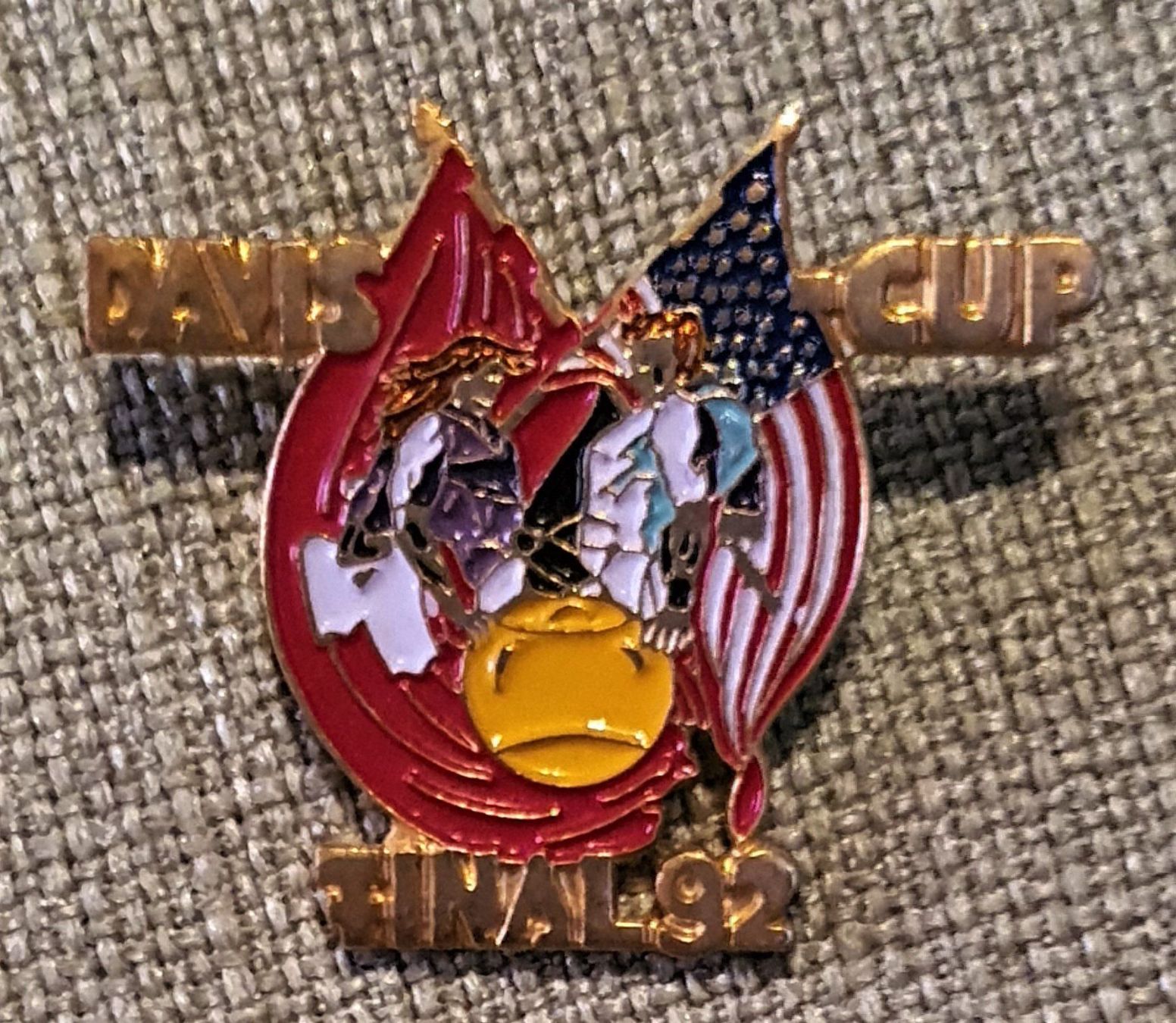 Placchette & Badge: H653 - Davis Cup Final 92  USA : Schweiz – Usato da Reinach BL venduto da Boston-Verkauf 1