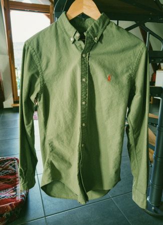 Polo Ralph Lauren Hemd salbeigrün, Grösse S Slim Fit