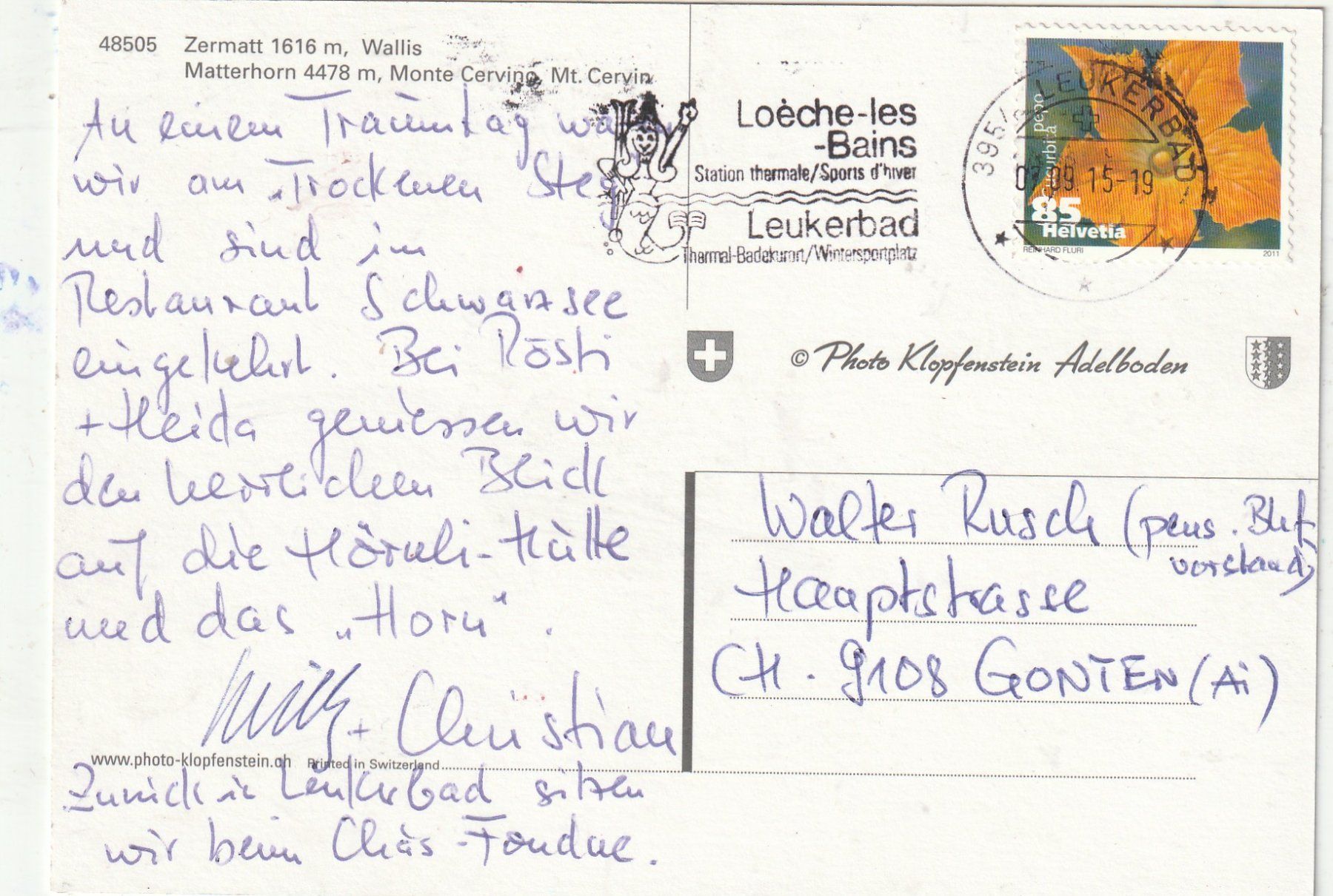 Cartes postales: Matterhorn MBK – D'occasion à Lumbrein par made02 1