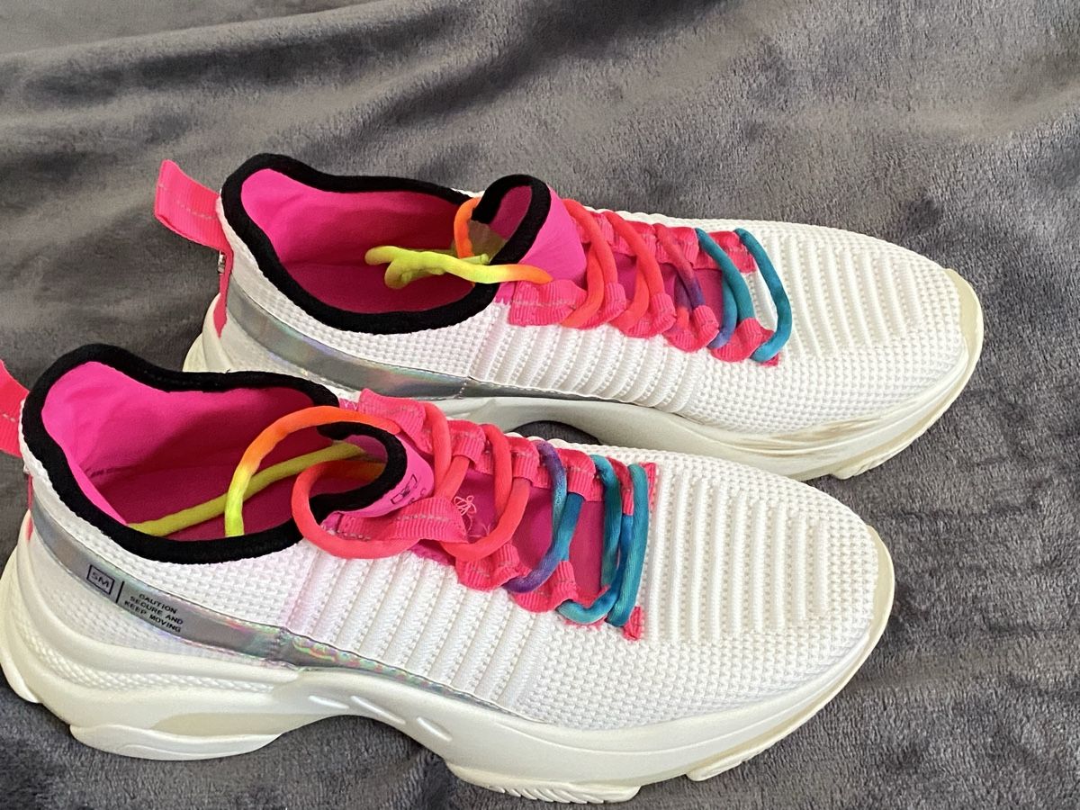 Steve Madden Scarpe da donna: Baskets Steve Madden Mac blanc rose multicouleur T 39 – Usato da Lignières venduto da The_assistant 1