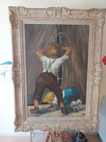 Grosses Ölgemälde 20. Jh. signiert Kurt Prunkrahmen 102x75