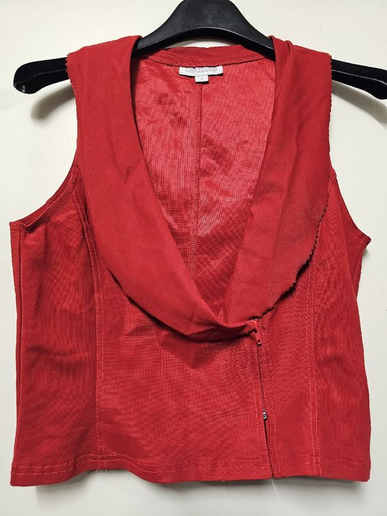 Gilet Boléro PURPLEROSE En Voile Rouge Taille L - Occasion Très Bon état