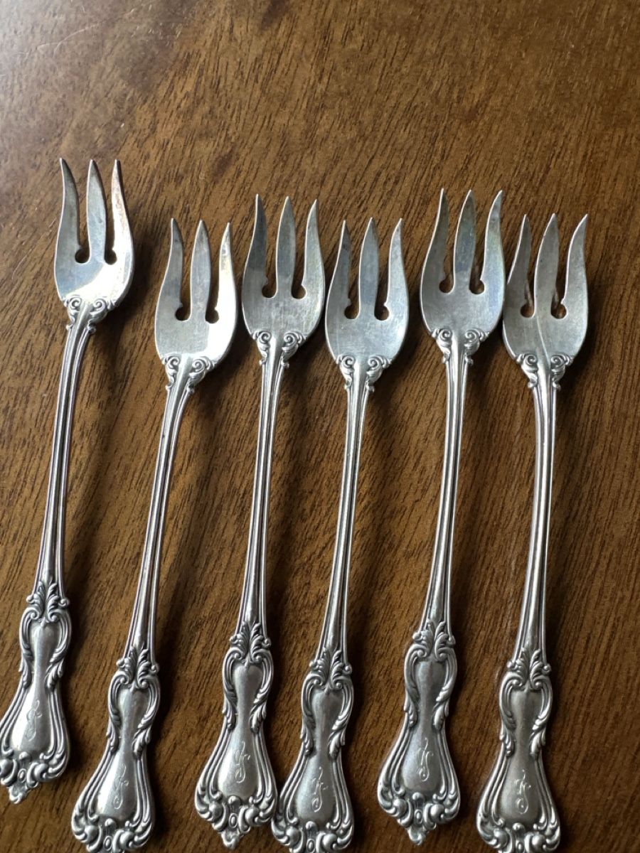 Gabeln: 6 solid silver antique pickle forks – Gebraucht aus Forch von ays_5lbc